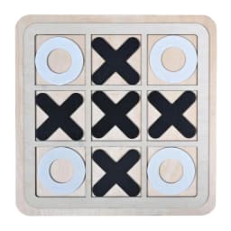 Wooden XOX Tic Tac Toe Game for Kids Ages 3+ | Montessori Educational Toy | Early Learning Strategy & Critical Thinking Game | Fun Gift for Toddlers, Boys & Girls