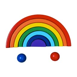 Wooden Rainbow Block Game for Kids Ages 3-6 | Montessori Educational Building Blocks Toy | Stacking & Balancing Rainbow Stacker | Early Learning Intelligence Development Gift for Boys & Girls