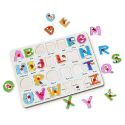 Alphabet Learning Board for Kids 3+ | Wooden ABCD Letter Board with Knobs | Montessori Educational Toy for Toddlers | Early Writing & Letter Recognition Game | Intelligence Development Gift