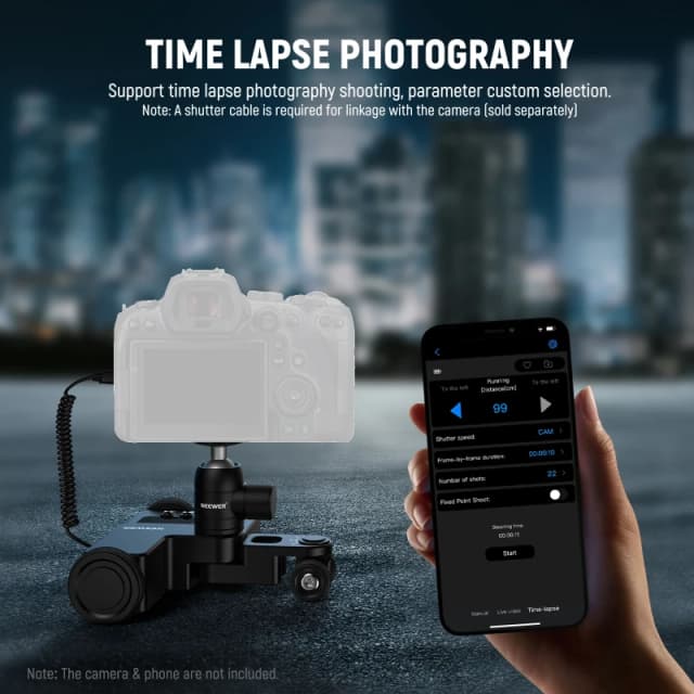 NEEWER Upgraded Motorized Camera Dolly with App Control (DL200)