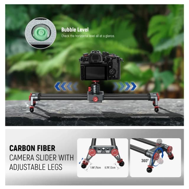 NEEWER Carbon Fiber Camera Slider (CS1M/CS2M)