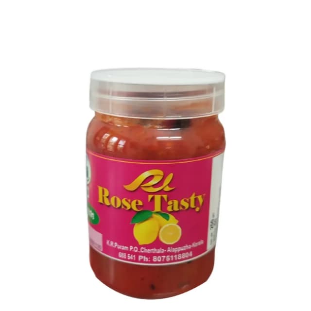 Rose Tasty Pickles – Authentic Kerala Lime Pickle 250g | Lemon Pickle | Naranga Achaar | Nimbu Ka Achaar | Tasty & Tangy| Home Made |Organic
