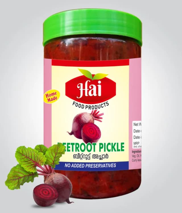 HAI's Beetroot Pickle – Kerala Style Beetroot Pickle/Achaar | Sweet, Tangy & Spicy | Zero Preservatives | No Artificial Colors & Flavors