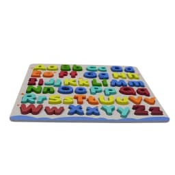 Wooden ABCD Letter Board with Capital & Small Letters for Kids Ages 3-6 | Montessori Alphabet Learning Toy | Early Writing & Letter Recognition Educational Game for Toddlers, Boys & Girls
