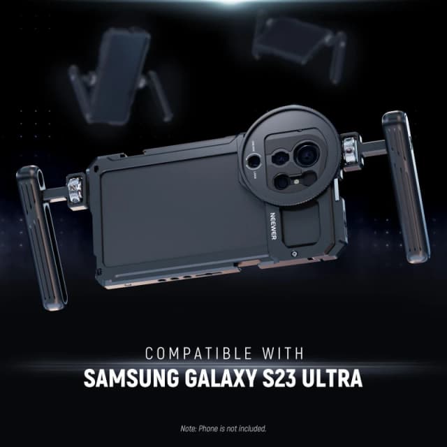 NEEWER Handheld Cage with Filter Thread Adapter For SAMSUNG S23 Ultra - Backplate Kit(PA021+PA033)