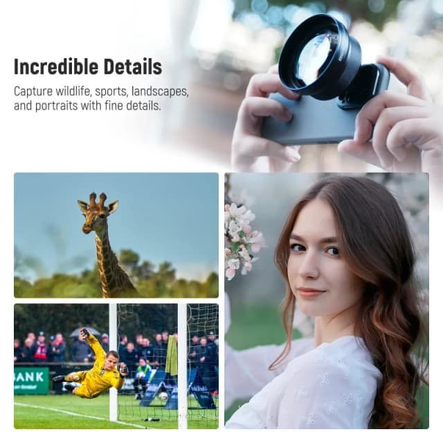 NEEWER 85MM HD Telephoto Lens for Phone Cage Case with 17mm Lens Thread (LS-59)