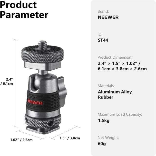 NEEWER ST44 Mini One Ball Head