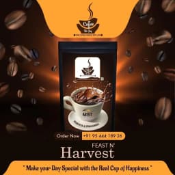 Feast N Harvest Coffee Mist – Unique Blend of Roasted Robusta (80%) & Fenugreek (20%) | Bold & Aromatic Instant Coffee