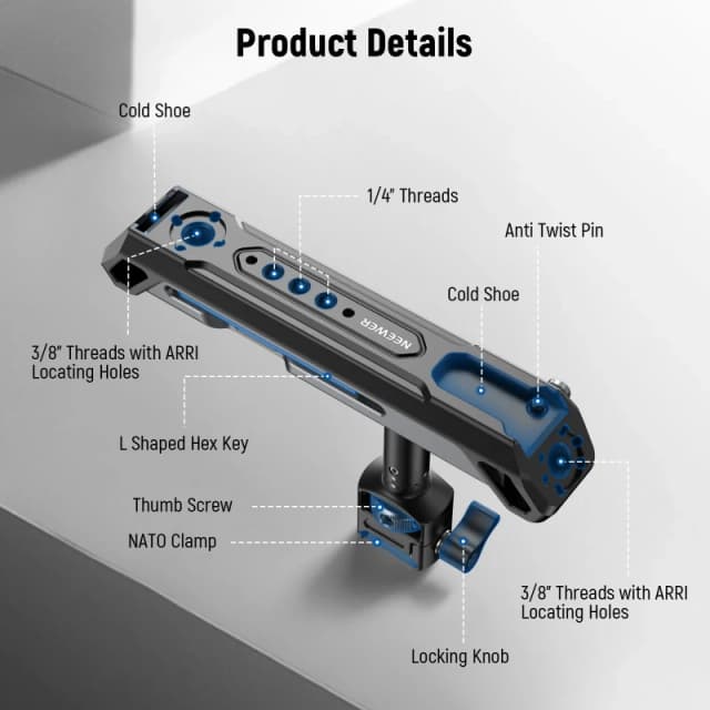 NEEWER 2 In 1 Top Handle/Side Handle (CA018)