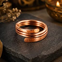 Mrtyunjaya Copper Ring – Sacred Shiva-Blessed Pure Copper Ring for Longevity, Well-Being, Divine Protection, Positive Energy & Spiritual Harmony