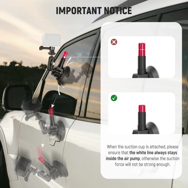 NEEWER Triple Suction Cup Camera Car Mount (CA067)