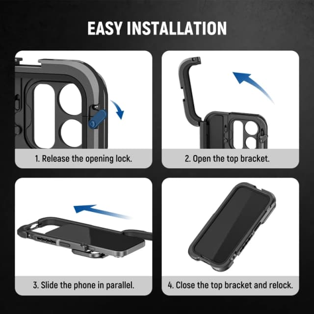 NEEWER Phone Cage Video Rig Kit For iPhone 15 Pro(PA023K)