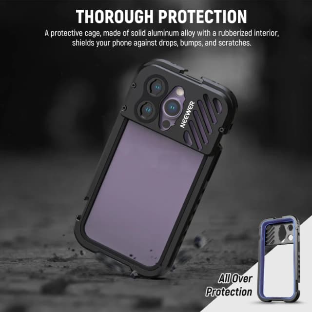 NEEWER Aluminum Alloy Phone Cage for iPhone 14 Pro Max