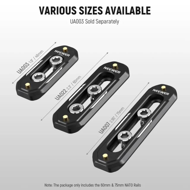 NEEWER 2 Pack Mini NATO Rail Set (UA033)