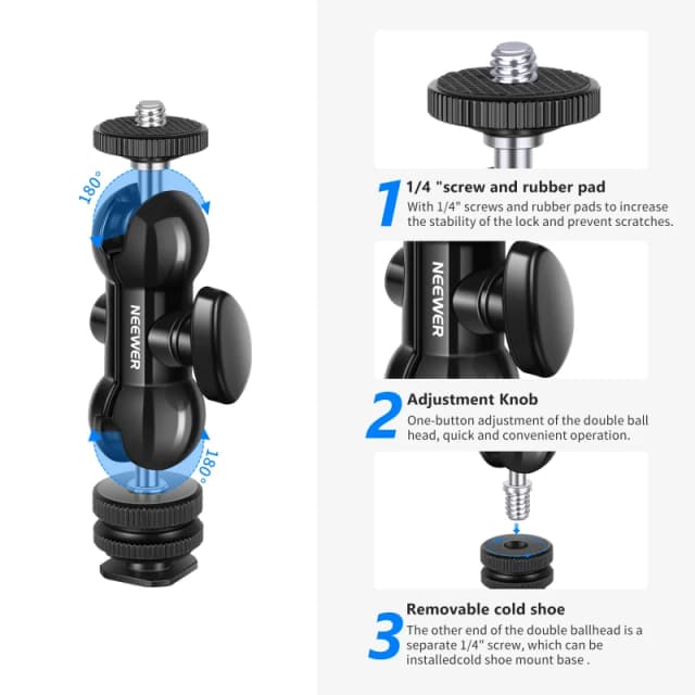 NEEWER ST13 Double Ball Head