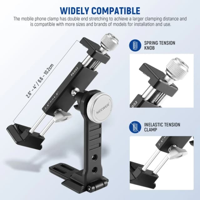 NEEWER Smartphone Tripod Mount Aluminum Alloy (PA002)