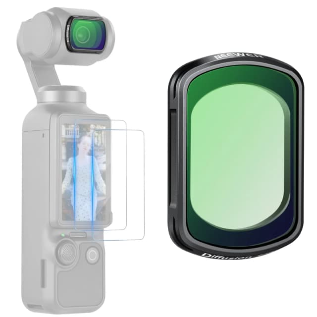 NEEWER Magnetic Black Diffusion Filter for DJI OSMO Pocket 3 - 1/8 Effect Filter(FL-84)