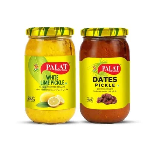 Palat White Lime Pickle and Dates Pickle Combo 400g