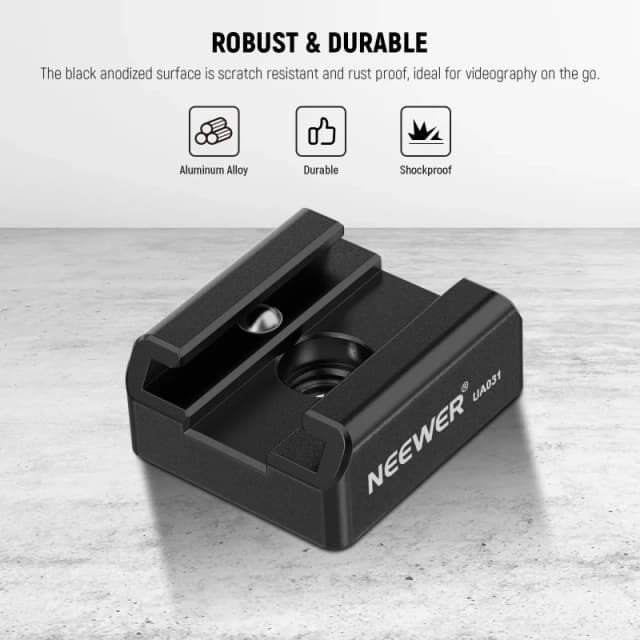 NEEWER 2 Pack Cold Shoe Mount Adapter (UA031)