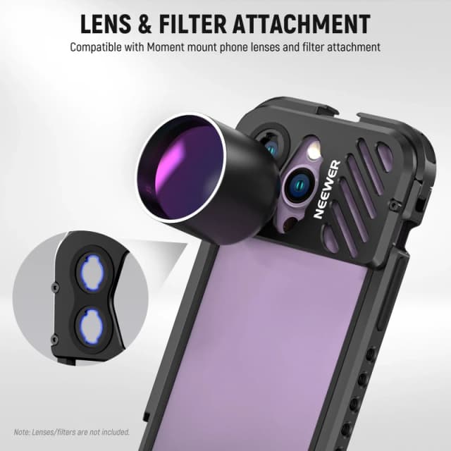 NEEWER Aluminum Alloy Phone Cage for iPhone 14 Pro Max