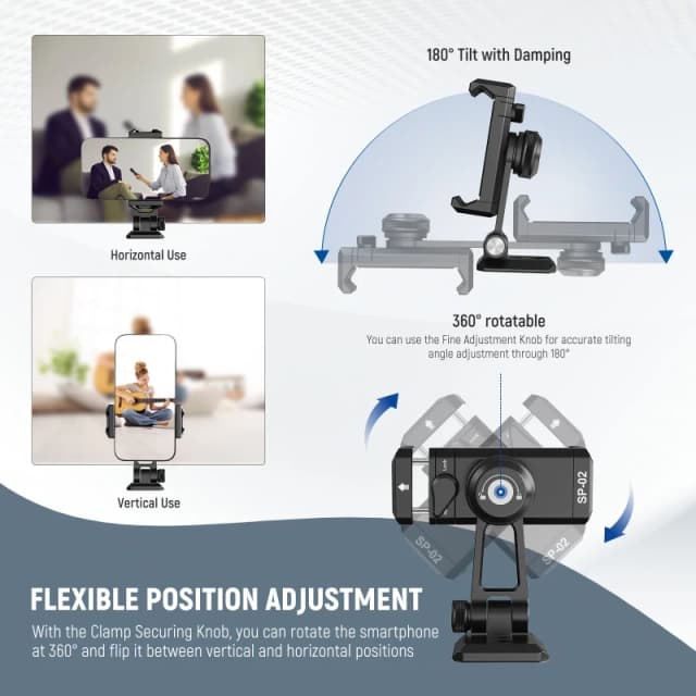 NEEWER Smartphone Holder Tripod Mount Adapter (SP-02)