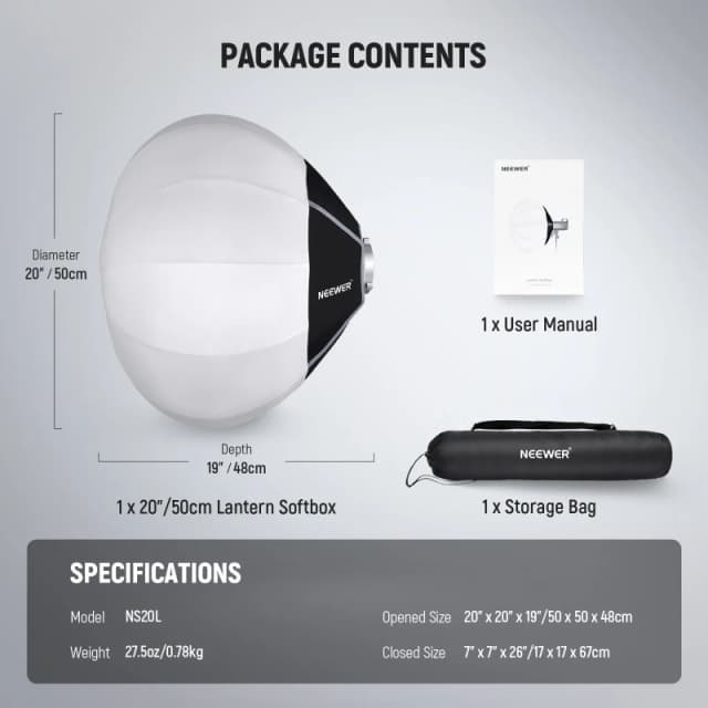 NEEWER Lantern Softbox (NS20L/NS26L)