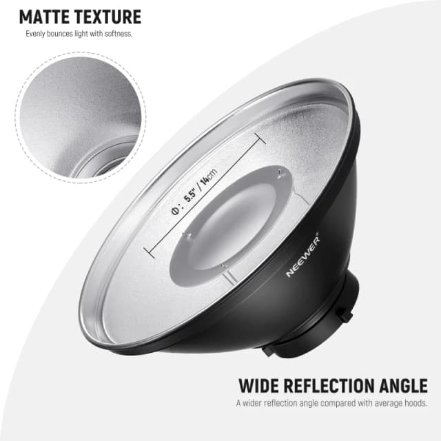 NEEWER Studio Strobe Flash Light Reflector Beauty Dish