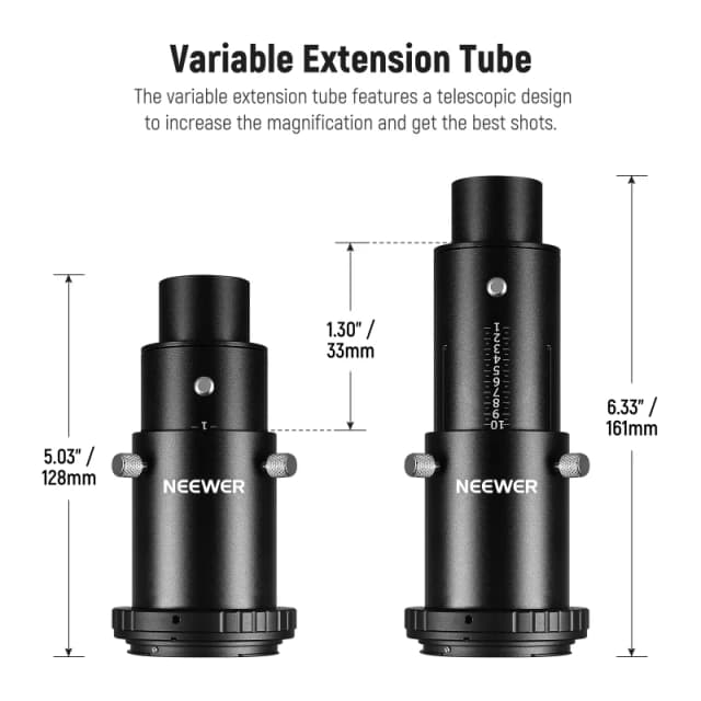 NEEWER LS-T5 1.25” Variable Telescope Accessory Kit for Canon
