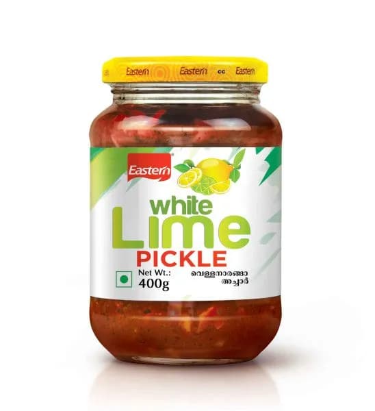 Kerala Eastern Spicy Tasty Hot & Sweet White Lime Pickle (വെള്ളനാരാങ്ങാ അച്ചാർ) - 400 g Bottle | Vella Naranga Achar | Nimbu Pickle