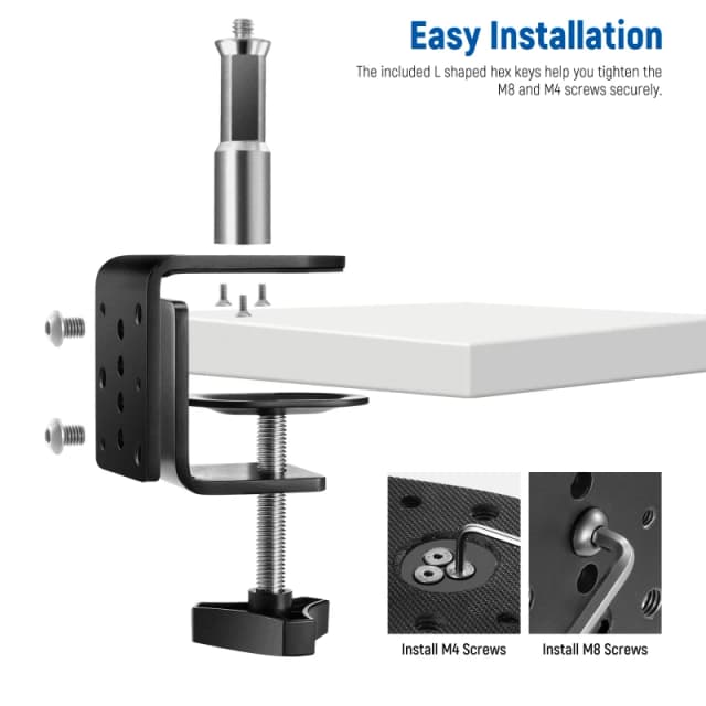 NEEWER 2 Pack Heavy Duty C Clamp (ST-CCD9)