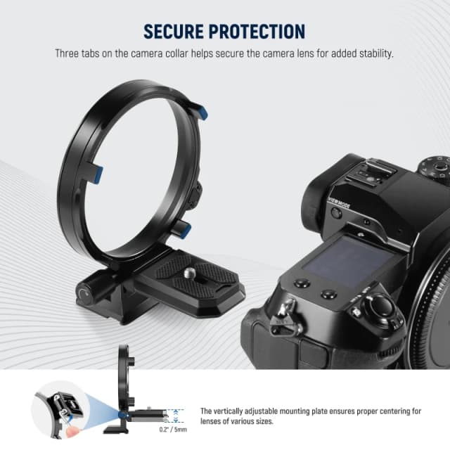 NEEWER Rotatable Camera Lens Collar for Fujifilm GFX100 II 100S 50S II (CA059)