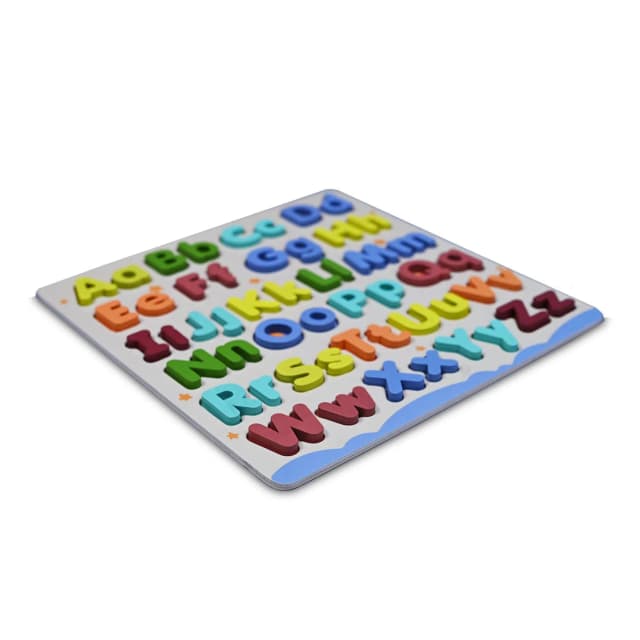 Wooden ABCD Letter Board with Capital & Small Letters for Kids Ages 3-6 | Montessori Alphabet Learning Toy | Early Writing & Letter Recognition Educational Game for Toddlers, Boys & Girls