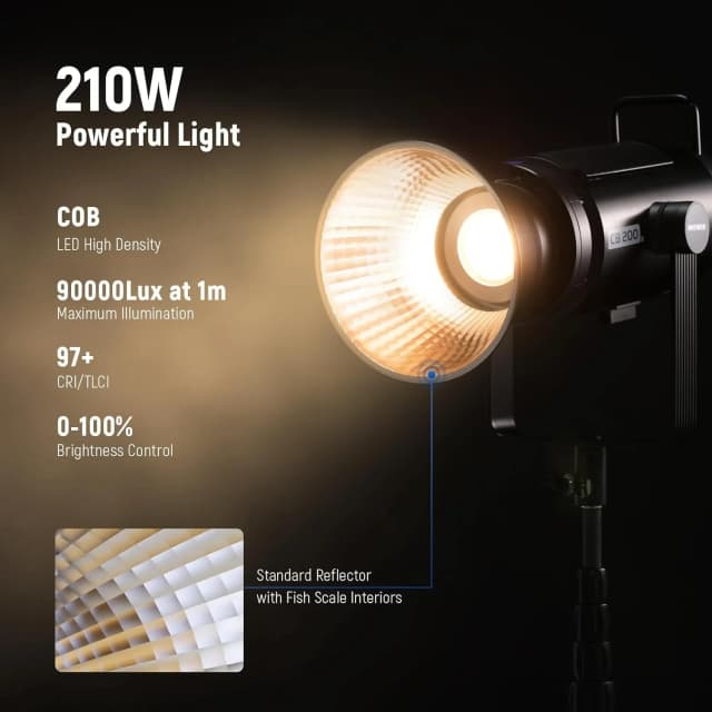 NEEWER Bi-Color 210W LED Video Light (CB200B) - Basic Kit