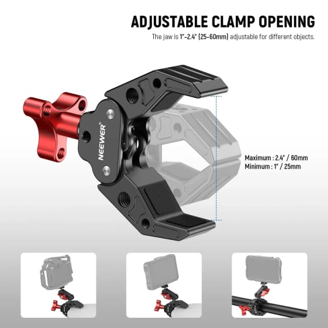 NEEWER Super Clamp with Dual Ballhead Magic Arm (UA023)