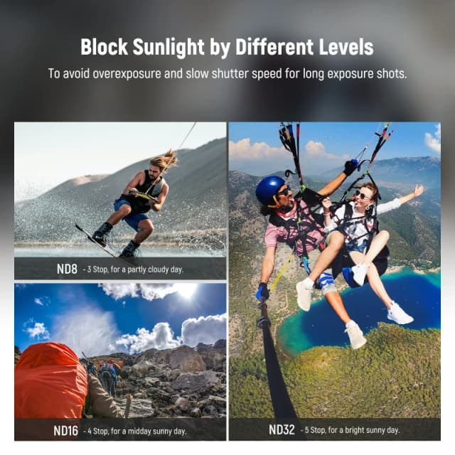 NEEWER 4 Pack ND Filter Set For GoPro Hero 9/10/11/12 Black