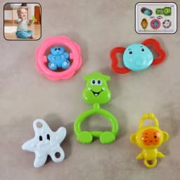 Colorful Baby Rattle Toy Set – Safe & Fun Handheld Musical Rattles for Infants & Toddlers (Set of 5)