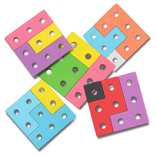 Wooden Block Game for Toddlers 2-6 Years | Montessori Educational Toy for Kids 3+ | Early Learning & Intelligence Development Building Blocks for Boys & Girls