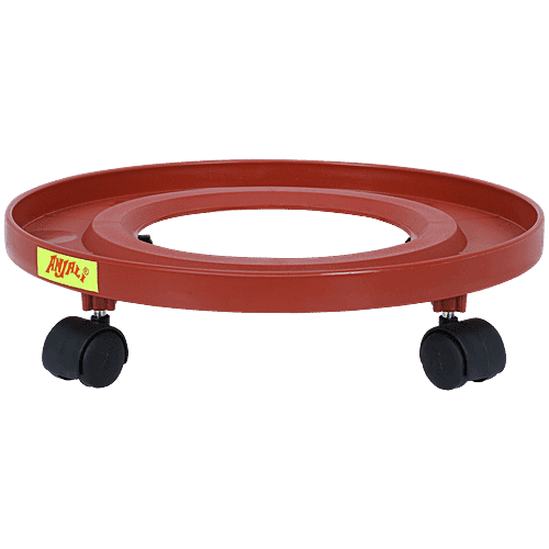 Gas Cylinder Trolley - Round, Plastic, Sturdy Wheels, Leaves No Scratches, 1 pc