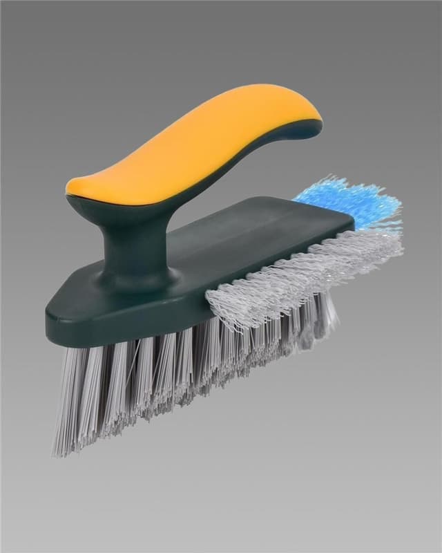 Tile Grout Cleaner Brush with Squeegee Wet and Dry Brush (Multicolor) Plastic Wet and Dry Broom (Multicolor).