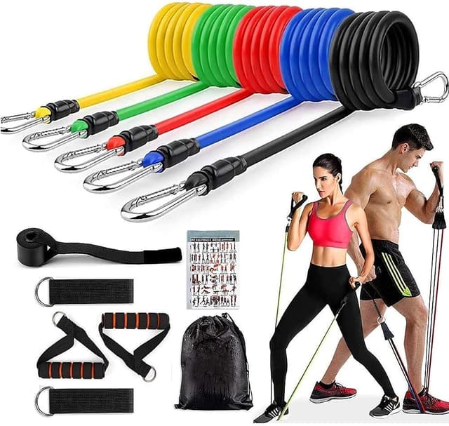 11 Pcs Resistance Band Set For Men & Women
