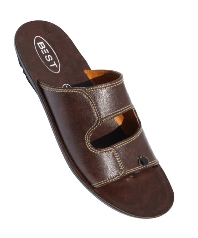 Best Polymer Men's Flip Flops, Brown, Black Colour, Sizes-6,7,8,9,10