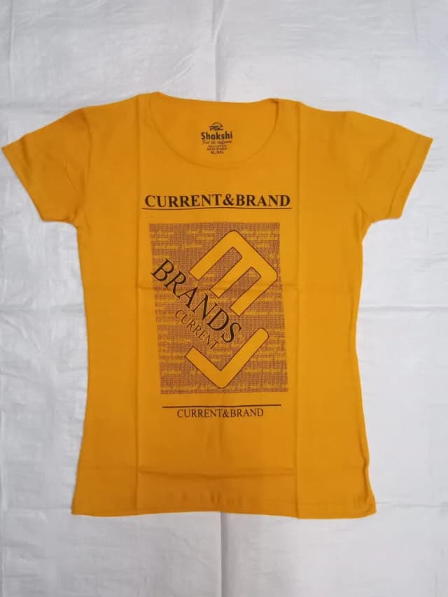 ELC Ladies short top in Goldenrod colour