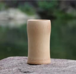 Eco Friendly Natural Bamboo Wine Glass Height 6 Inch Indian Handicraft Pack Of 6