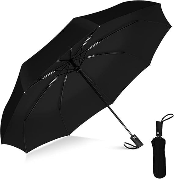SmartGadgets UV Auto-Open Umbrella – Large Windproof Travel Umbrella for Men & Girls, Rainproof with UV Protection