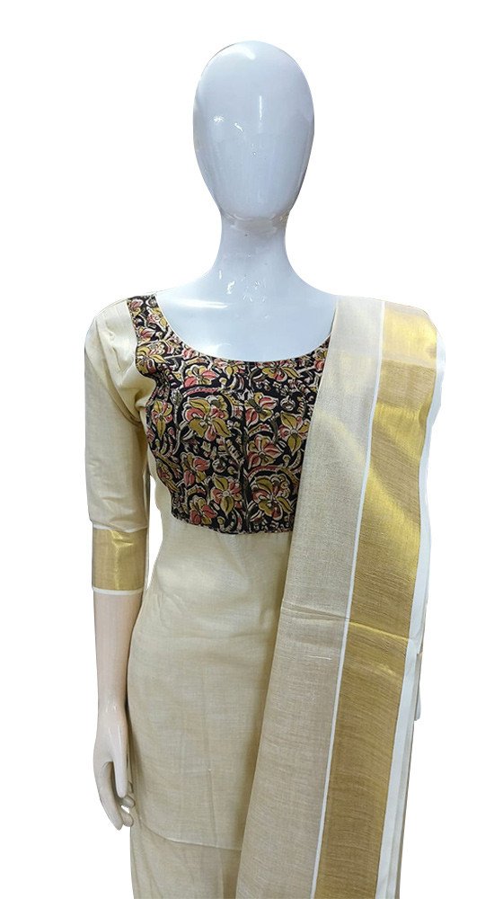 Avanika Collection's Kerala Traditional Attractive & Stylish Tissue Cotton Churidar Full Set | Kerala Traditional Salwar Set