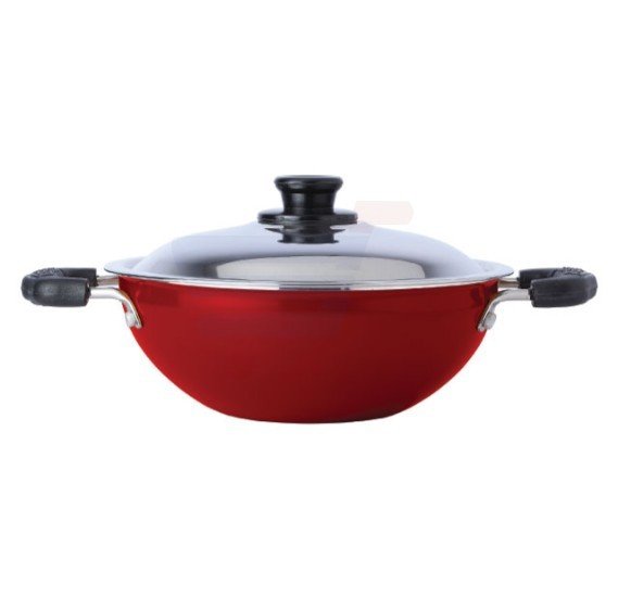 Sanford Non Stick Flat Kadai With Lid 21.5CM | SF15233FKD | Fry Pan | Non Stick Pan