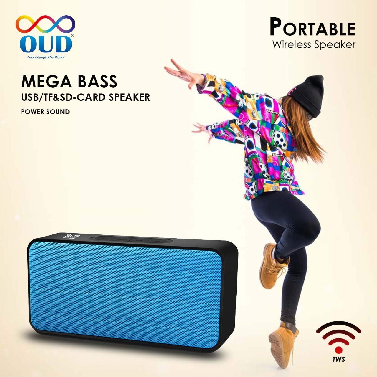 OUD OD-BT480FM 5 Watt 2.0 Channel Truly Wireless Bluetooth Speaker