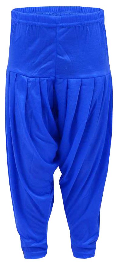 AFRA Viscose Stylish Solid Plain Regular wear, Casual wear, Soft Smooth Attractive Kids Patiala For Girls - (Blue , White , Lawn Green)