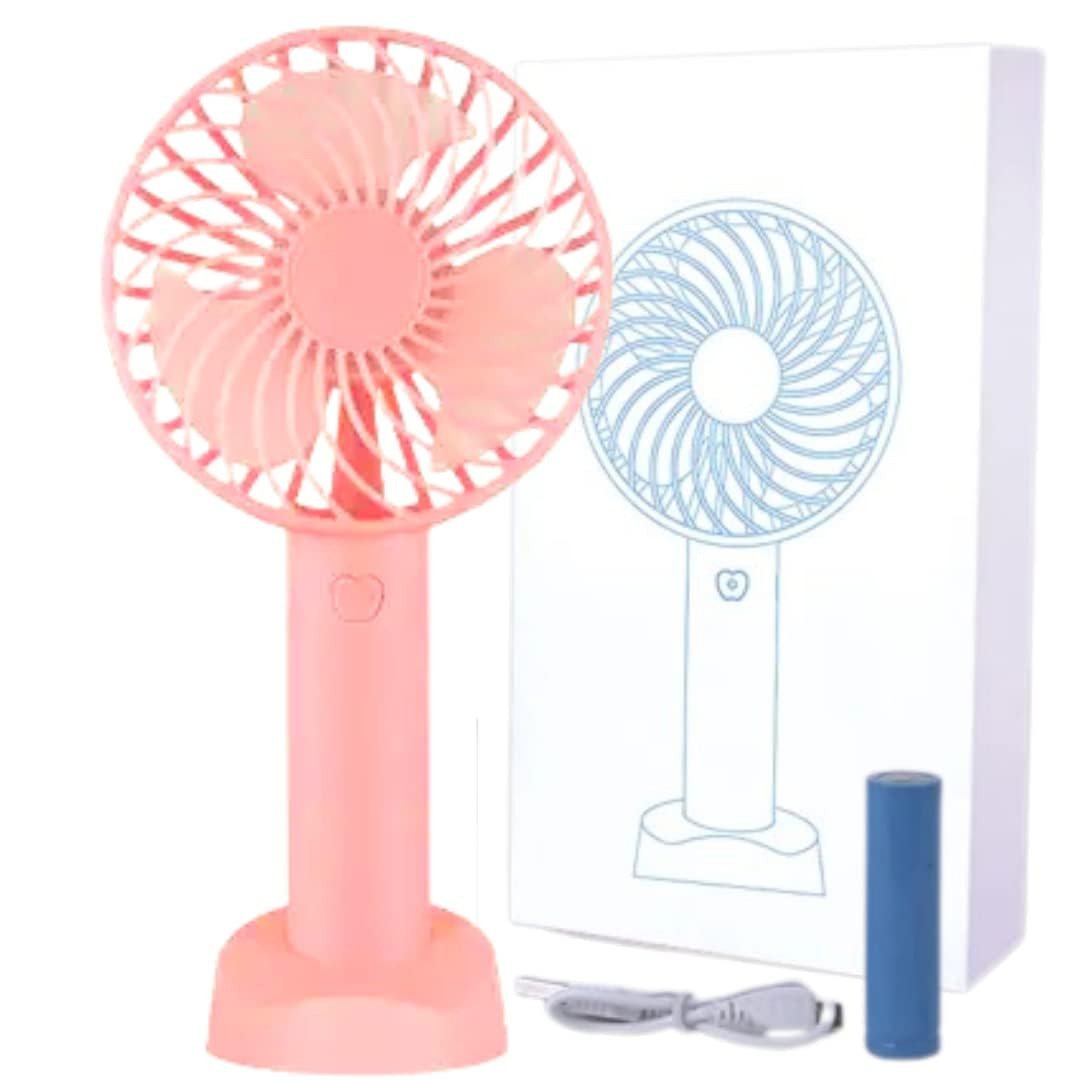 SmartGadgets Mini USB Hand Fan – Portable Rechargeable High-Speed Cooling Fan with Stand for Home, Office, Travel & Outdoor Use
