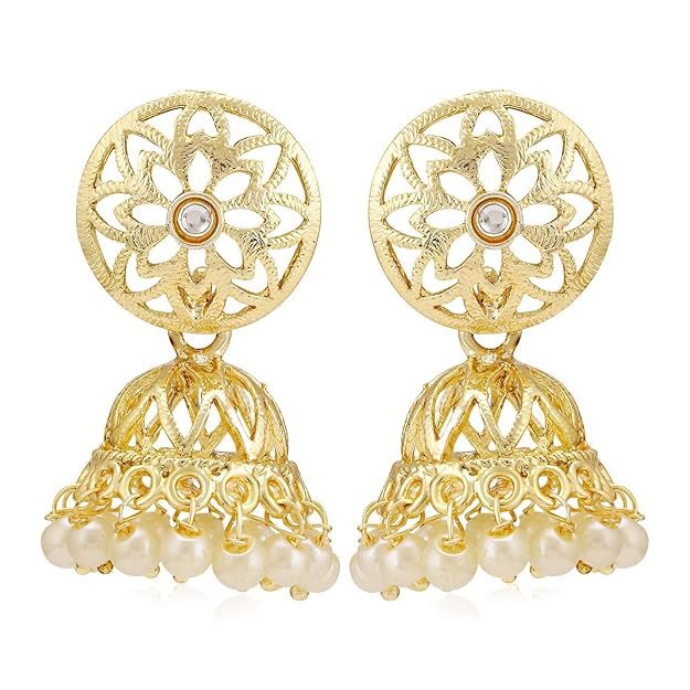 Excellent Kundan Gold Plated Pearl Jhumki Earring for Women.